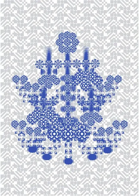 Blue pattern study